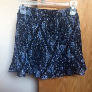 Chic black and blue girls skirt